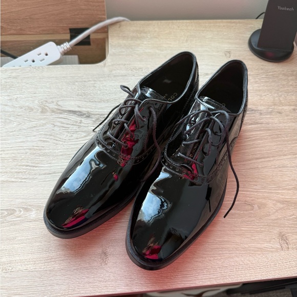 Cole Haan Plain Toe Oxford Black Patent Leather - Picture 2 of 7